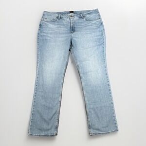 Lee Straight Leg Jeans Womens‎ 20L Light Blue Midrise Regular Fit Denim